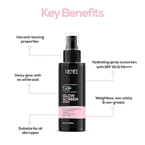 Renee Glowscreen Spf 50 Sunscreen Spray